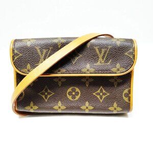 Authentic Louis Vuitton Pochette Florentine Monogram Waist Bag mn434-030326
